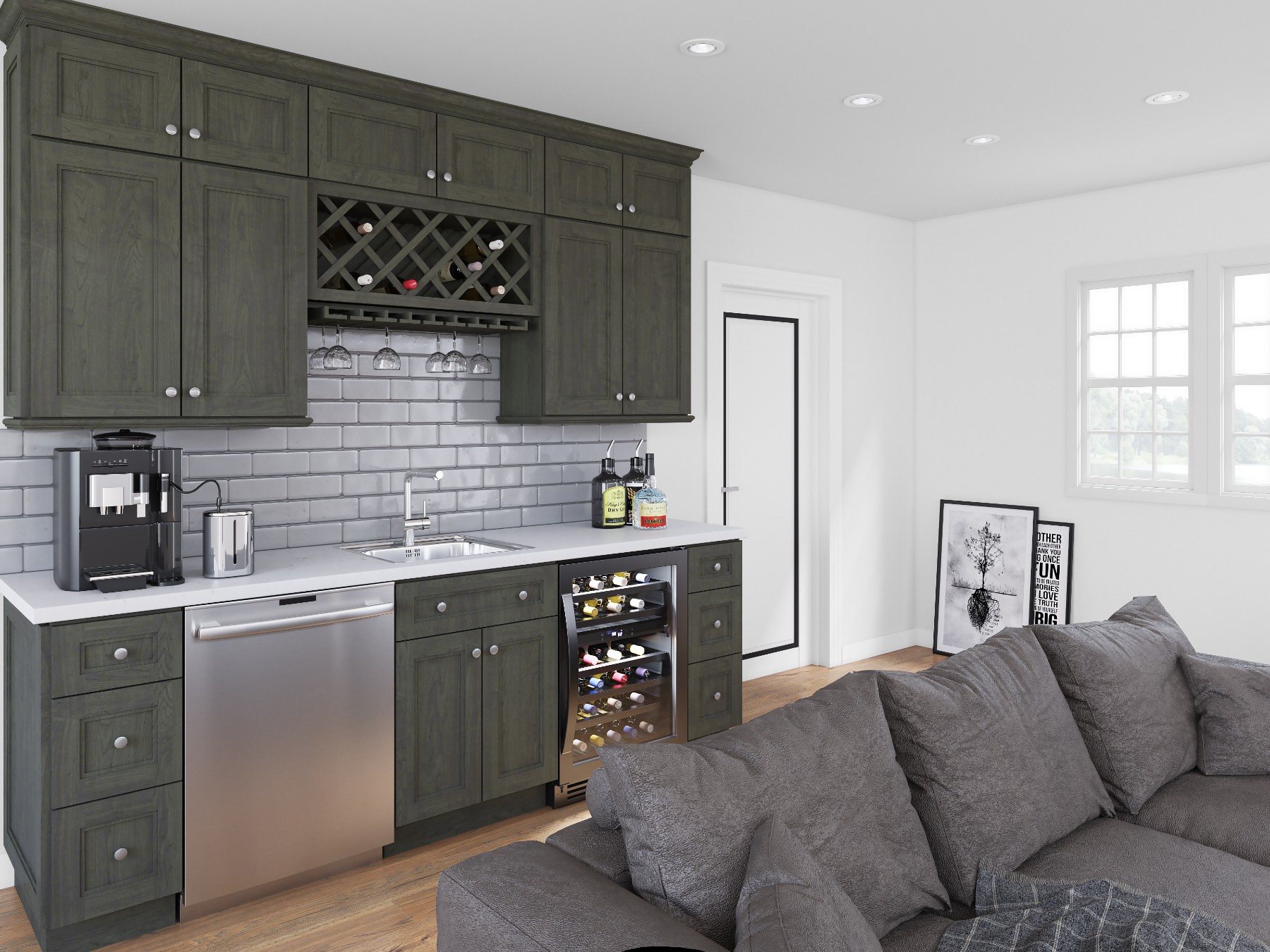 Ready to Assemble Bar Room Cabinets